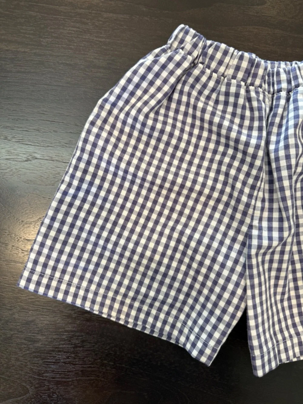 The Beaufort Bonnet Company Boys Gingham Pull-On Shorts Size 6 Blue White